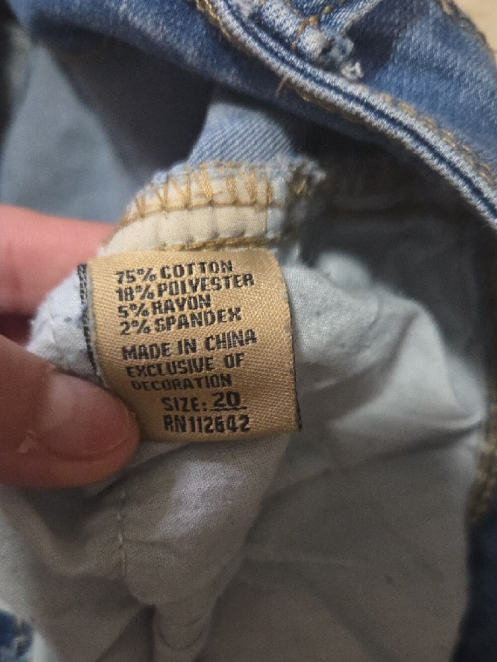 Women's Skinny Distressed Blue Jeans - Picture 3 of 4
